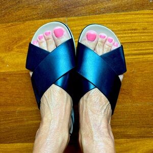 Sam Edelman Black Cross-Strap Sandals